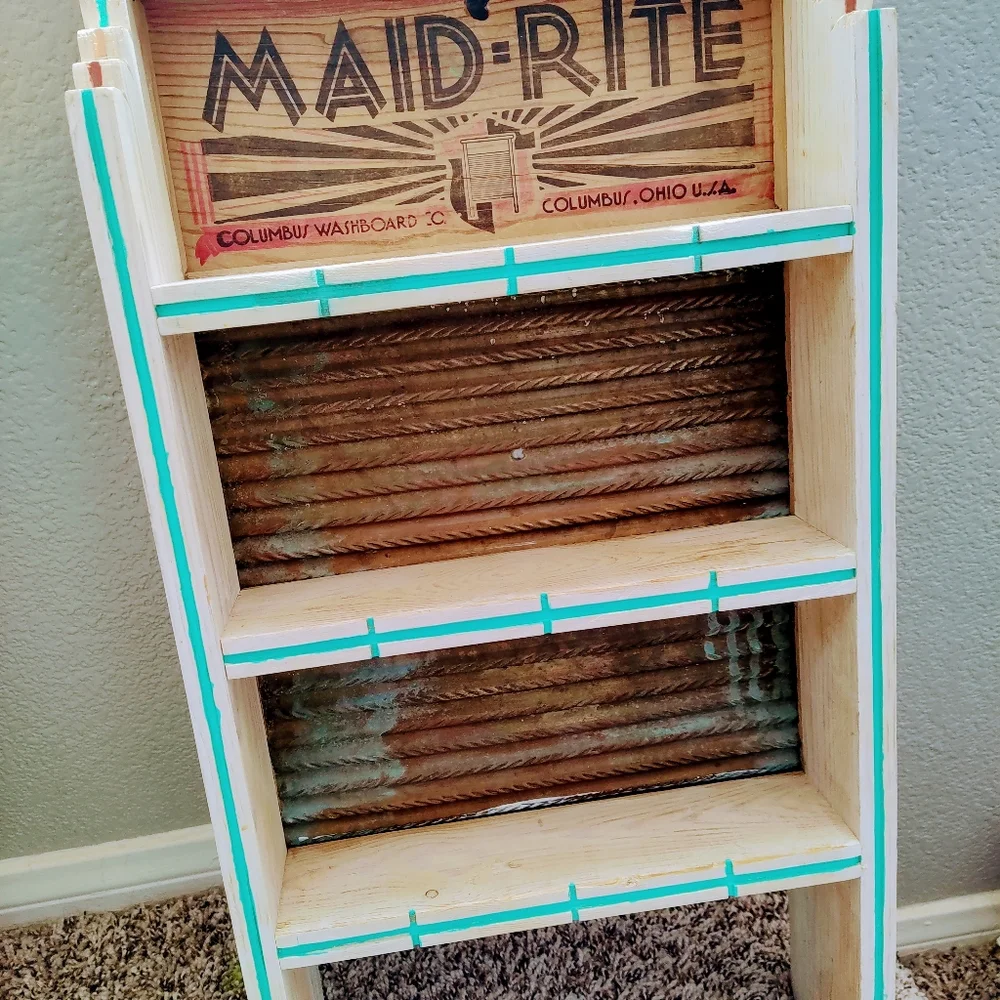 OOAK Vintage Maid- Rite Washboard Shelf - Picture 3 of 13